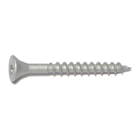 Buildright Deck Screw, #7 x 1-5/8 in, Steel, Flat Head, Phillips Drive, 900 PK 09166